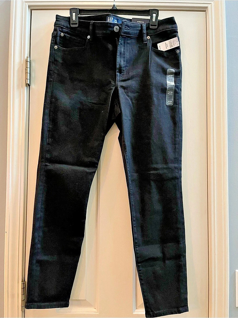 Gap Universal Skinny Jeans Black High Rise Stretch 14/32 Regular